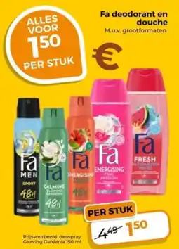 Trekpleister Fa deodorant en douche aanbieding