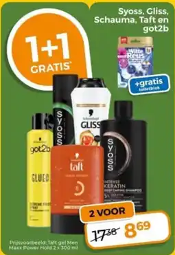 Trekpleister Syoss, Gliss, Schauma, Taft en got2b aanbieding