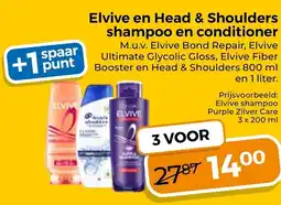 Trekpleister Elvive en Head & Shoulders shampoo en conditioner aanbieding