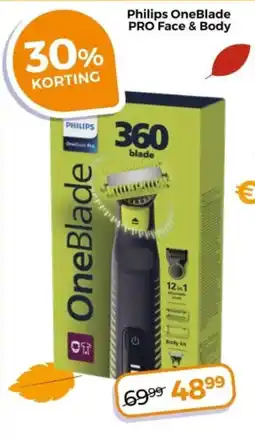 Trekpleister Philips oneblade pro face & body aanbieding