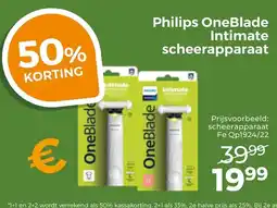 Trekpleister Philips OneBlade Intimate scheerapparaat aanbieding