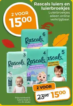 Trekpleister Rascals luiers en luierbroekjes aanbieding