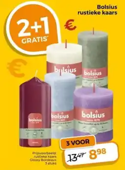 Trekpleister Bolsius rustieke kaars aanbieding