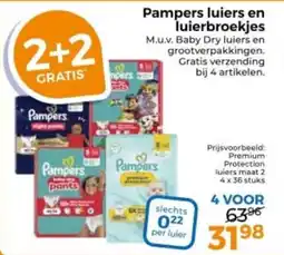Trekpleister Pampers luiers en luierbroekjes aanbieding