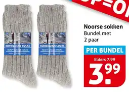Hoogvliet Noorse sokken aanbieding