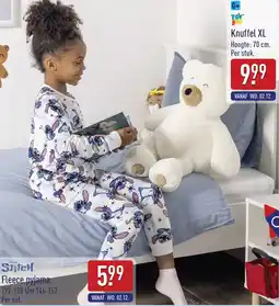 ALDI Stitch Fleece pyjama aanbieding