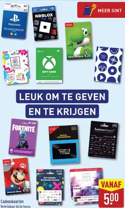 ALDI Cadeaukaarten aanbieding