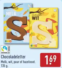 ALDI Chocoladeletter aanbieding