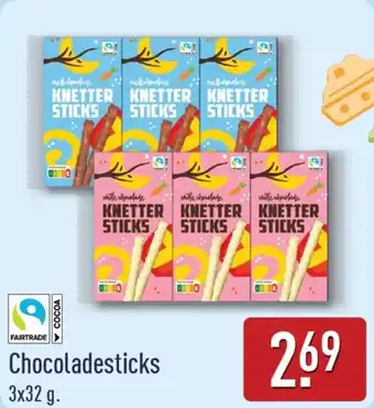 ALDI Chocoladesticks aanbieding