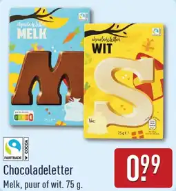 ALDI Chocoladeletter aanbieding