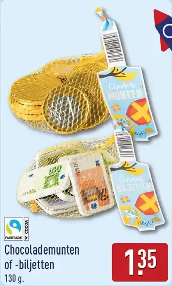 ALDI Chocolademunten of biljetten aanbieding