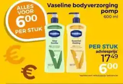 Trekpleister Vaseline bodyverzorging pomp aanbieding