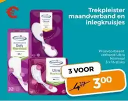Trekpleister Trekpleister maandverband en inlegkruisjes aanbieding