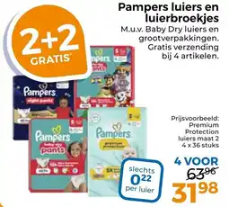 Trekpleister Pampers Luiers en Luierbroekjes aanbieding