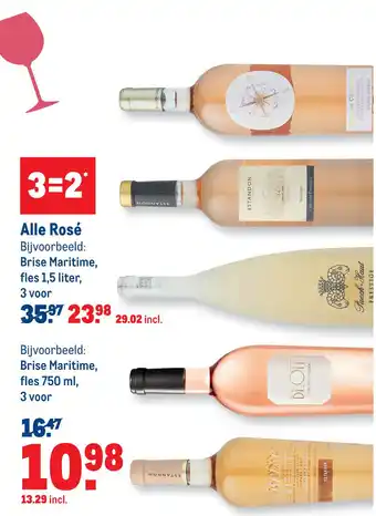 Makro Alle rosé aanbieding