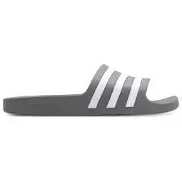 Foot Locker Adidas adilette Slippers en Sandalen Heren - Grijs - Maat 44 - Plastic aanbieding