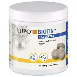 Zooplus 180g (200 tabletten) LUPO Biotine+ Aanvullend Voer voor Hond en Kat aanbieding