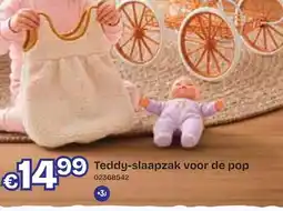 Dreamland Teddy-slaapzak voor de pop aanbieding