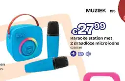 Dreamland iDance Karaoke station met 2 draadloze microfoons aanbieding