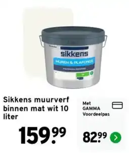 GAMMA sikkens muurverf binnen mat wit aanbieding