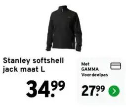 GAMMA Stanley softshell jack aanbieding