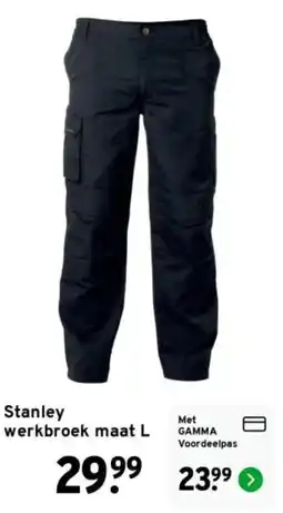 GAMMA Stanley werkbroek aanbieding