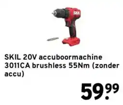 GAMMA SKIL 20V accuboormachine 3011CA brushless 55Nm aanbieding