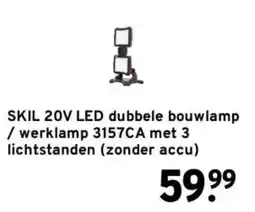 GAMMA SKIL 20V LED dubbele bouwlamp / werklamp 3157CA aanbieding