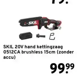 GAMMA SKIL 20V hand kettingzaag 0512CA brushless 15cm aanbieding