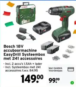 GAMMA Bosch 18V accuboormachine EasyDrill Systeembox aanbieding