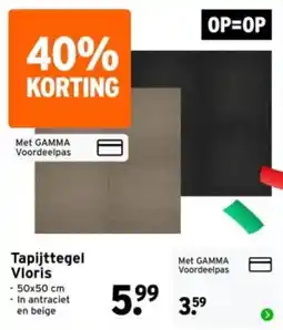 GAMMA Tapijttegel Vloris aanbieding