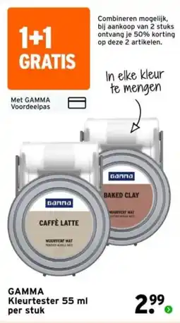 GAMMA Gamma kleurtester aanbieding