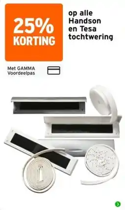 GAMMA Handson en Tesa tochtwering aanbieding