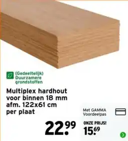 GAMMA Multiplex hardhout aanbieding
