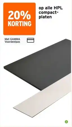GAMMA gamma hpl compact-platen aanbieding