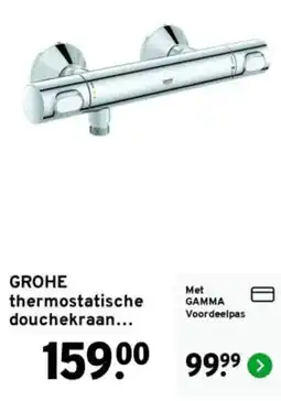 GAMMA GROHE thermostatische douchekraan... aanbieding