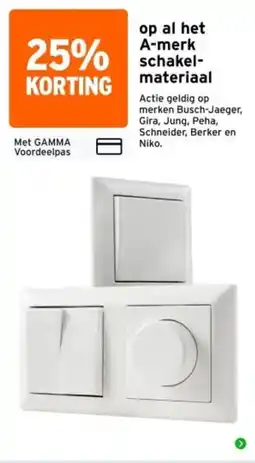 GAMMA A-merk schakel-materiaal aanbieding