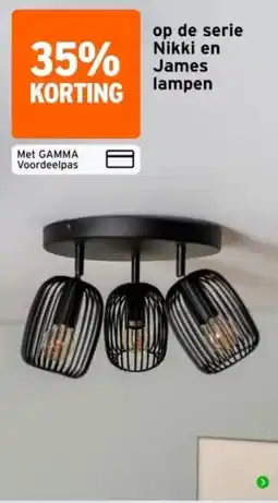 GAMMA nikki en james lampen aanbieding
