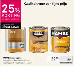 Karwei Karwei binnenbeits aanbieding