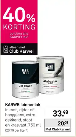 Karwei Karwei binnenlak aanbieding