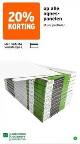 GAMMA agnes-panelen aanbieding