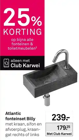 Karwei Atlantic fonteinset Billy aanbieding