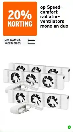 GAMMA Speed-comfort radiator-ventilators mono en duo aanbieding