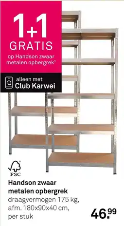 Karwei Handson zwaar metalen opbergrek aanbieding