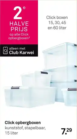 Karwei Click opbergboxen aanbieding