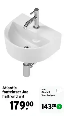 GAMMA Atlantic fonteinset Joe halffrond wit aanbieding