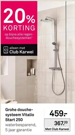 Karwei Club Karwei Grohe douche-systeem Vitalio Start 250 aanbieding