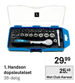 Karwei Handson dop sleutelset aanbieding