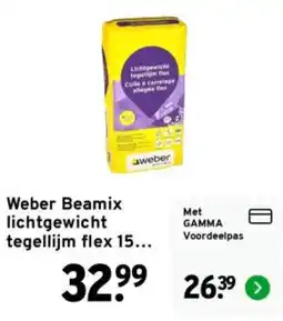 GAMMA Weber Beamix lichtgewicht tegellijm flex 15... aanbieding