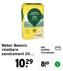 GAMMA Weber Beamix vloeibare zandcement 20... aanbieding